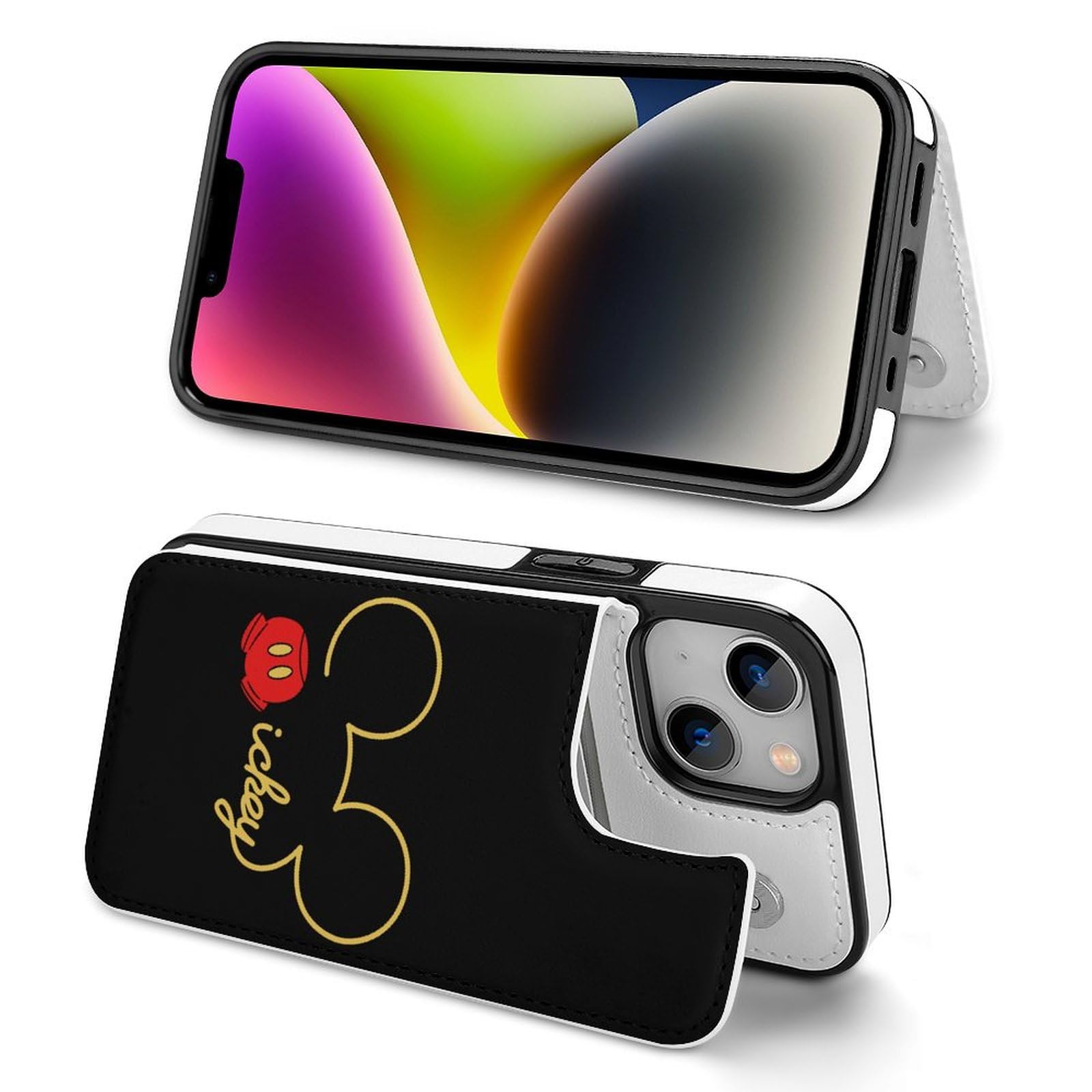 Amazon.co.jp: iPhone 14 ケース 手帳型 ミッキーマウス 【全機種対応